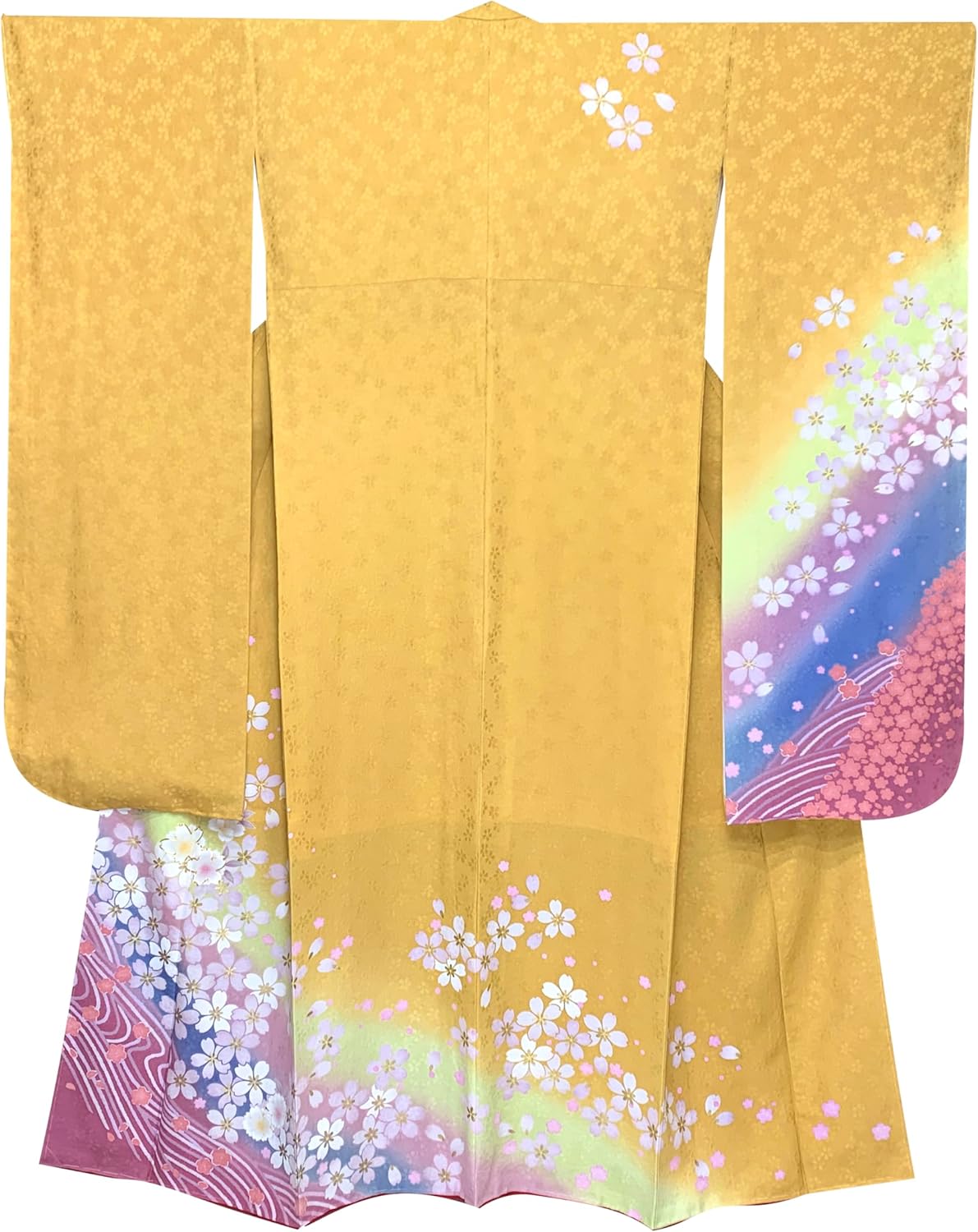 ◇美品◇袷 小紋 菊柄 モダン総柄 正絹 薄茶色 女子会 【型絵染】正絹